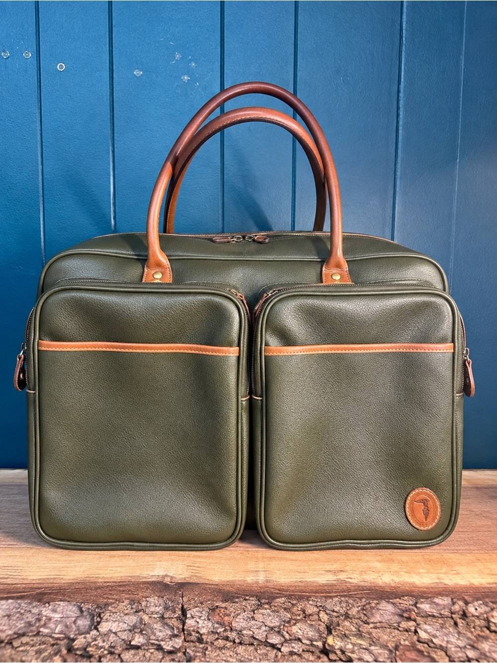 Vintage Trussardi Collezione Crespo Leather Travel Weekender Bag Italy